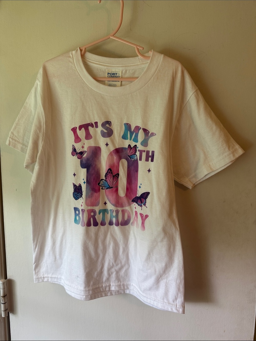 Girls' White "It's My 10th Birthday" Graphic Tee